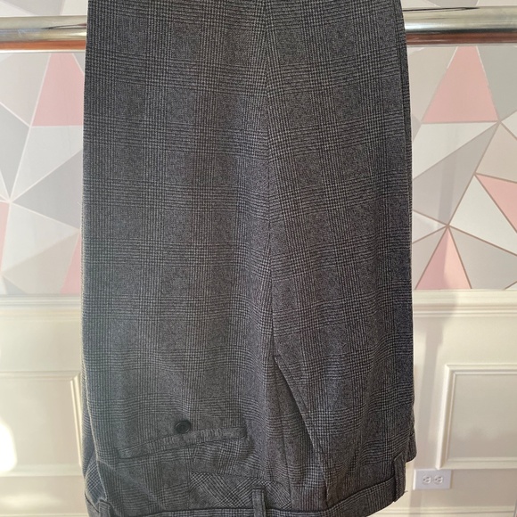Next Mens 34R Formal Suit Dress Pants / Trousers Check Tapered Grey - Like New! - Picture 11 of 13